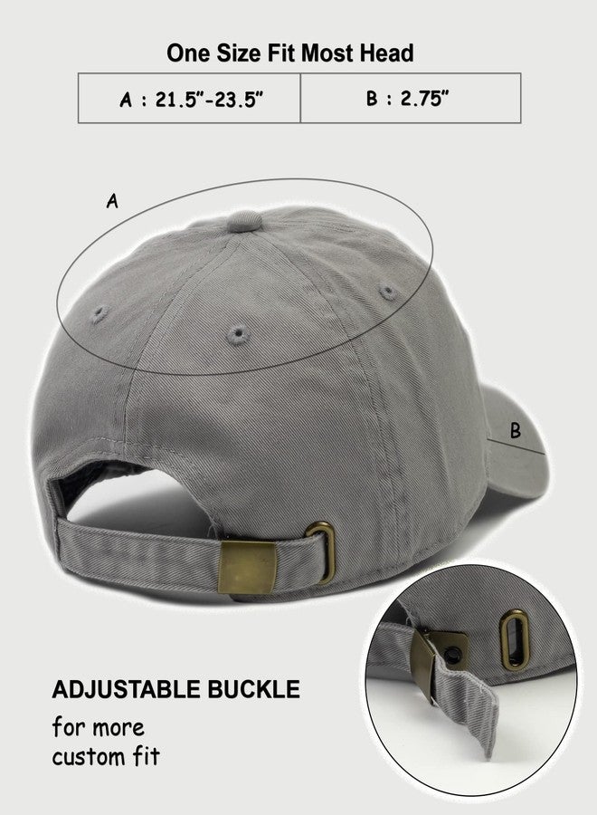 Utmost Unisex Classic Low Profile Cotton Baseball Cap Plain Blank Camoflauge Soft Unconstructed Adjustable Size Dad Hat (Grey) - Image 2